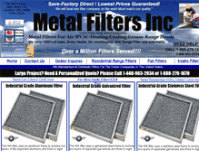 Tablet Screenshot of metalfiltersinc.com
